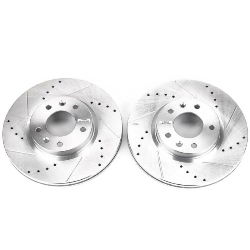 PowerStop Front Drilled & Slotted Rotors Pair fits Ford Fusion / 2010-2012 Ford Fusion Hybrid / 2006-2012 Ford Fusion S / ...