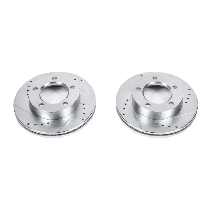 PowerStop Front EVOLUTION Drilled & Slotted Rotors - Pair fits 1994-1996 Ford Bronco / F-150 - Main Product View