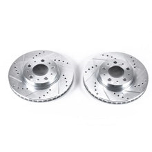 Load image into Gallery viewer, PowerStop Front EVOLUTION Drilled &amp; Slotted Rotors - Main Product View