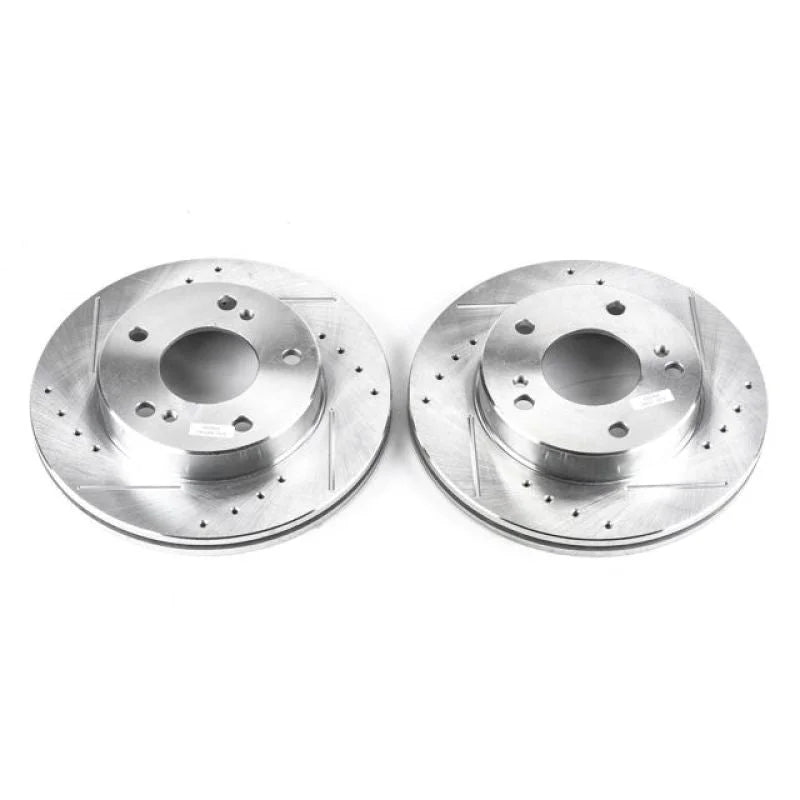 PowerStop Front EVOLUTION Drilled & Slotted Rotors - Main Product View