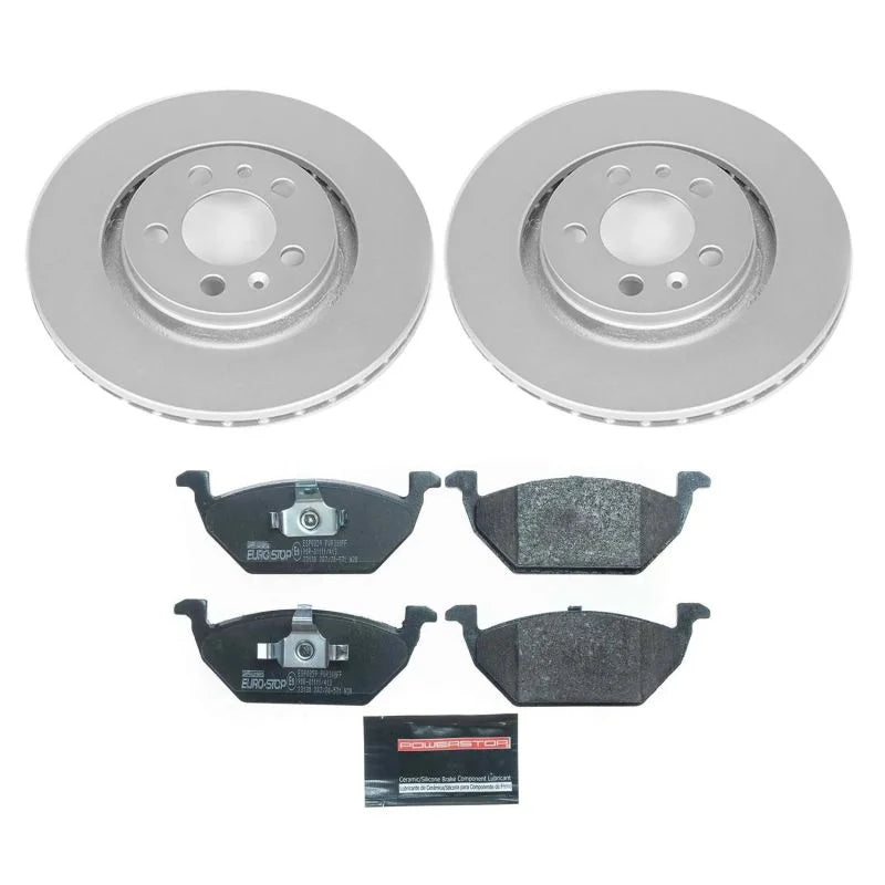 PowerStop Front Euro-Stop Brake Kit fits 1998 Volkswagen Beetle / 1999 Volkswagen Golf / 1998-1999 Volkswagen Jetta - Main...