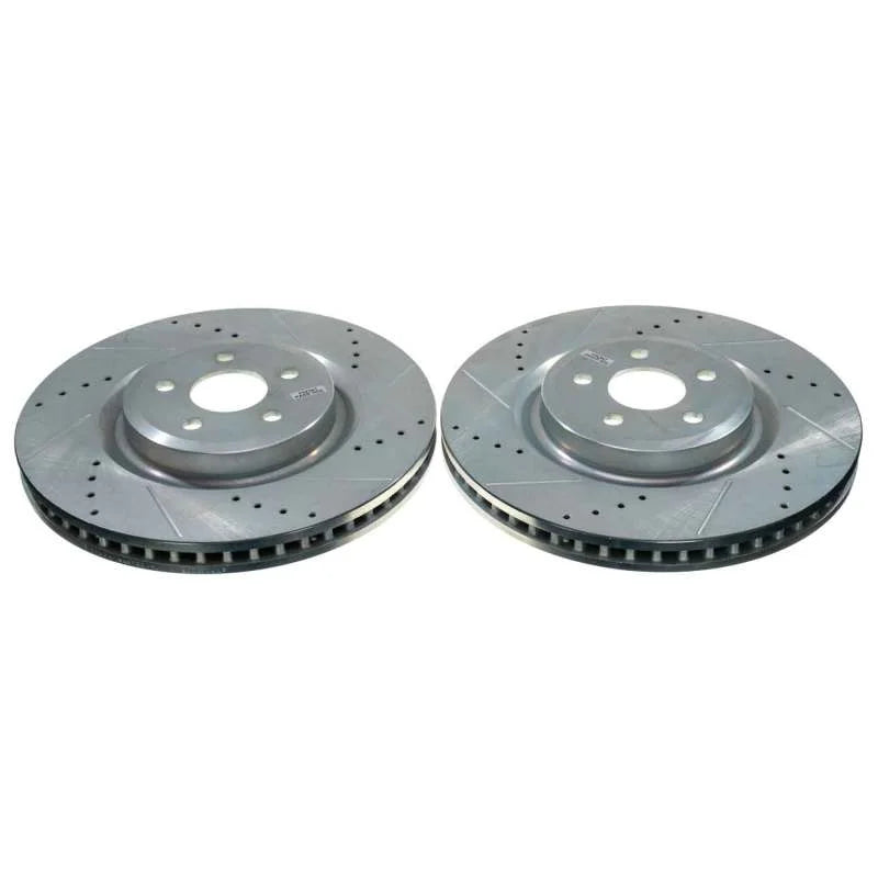 PowerStop Front Evolution Drilled & Slotted Rotor (Pair) fits Ford Edge / 2019-2024 Ford Edge ST - Main Product View