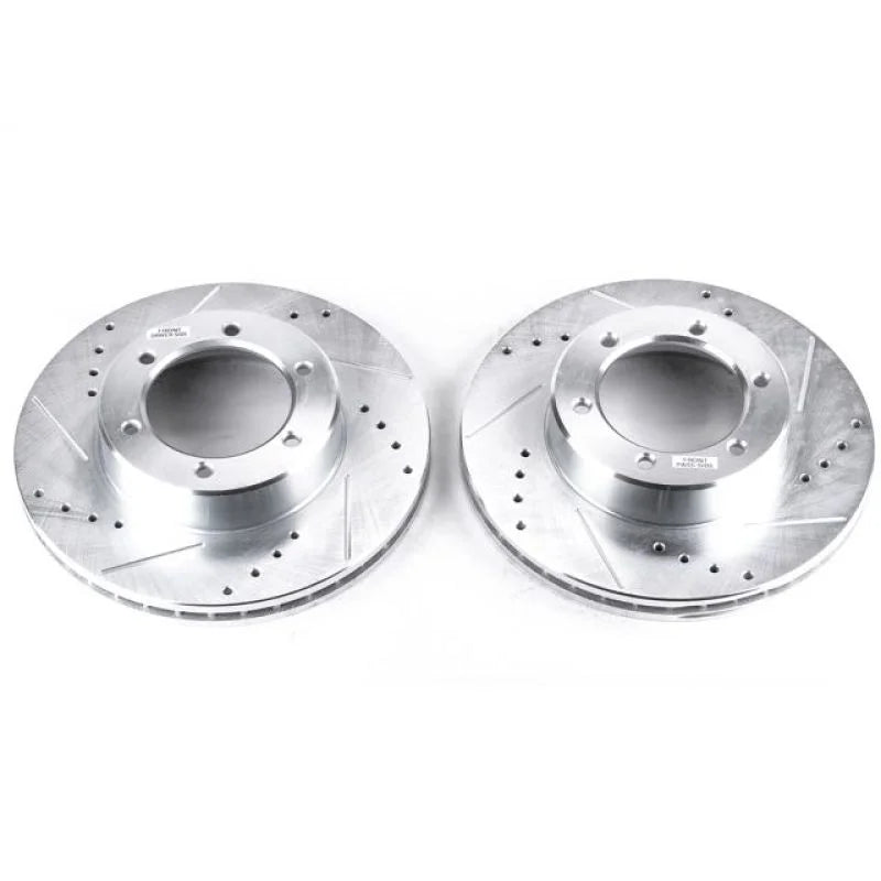 PowerStop Front Evolution Drilled & Slotted Rotors - Pair fits 1991-1998 Toyota 4RUNNER / T100 - Main Product View