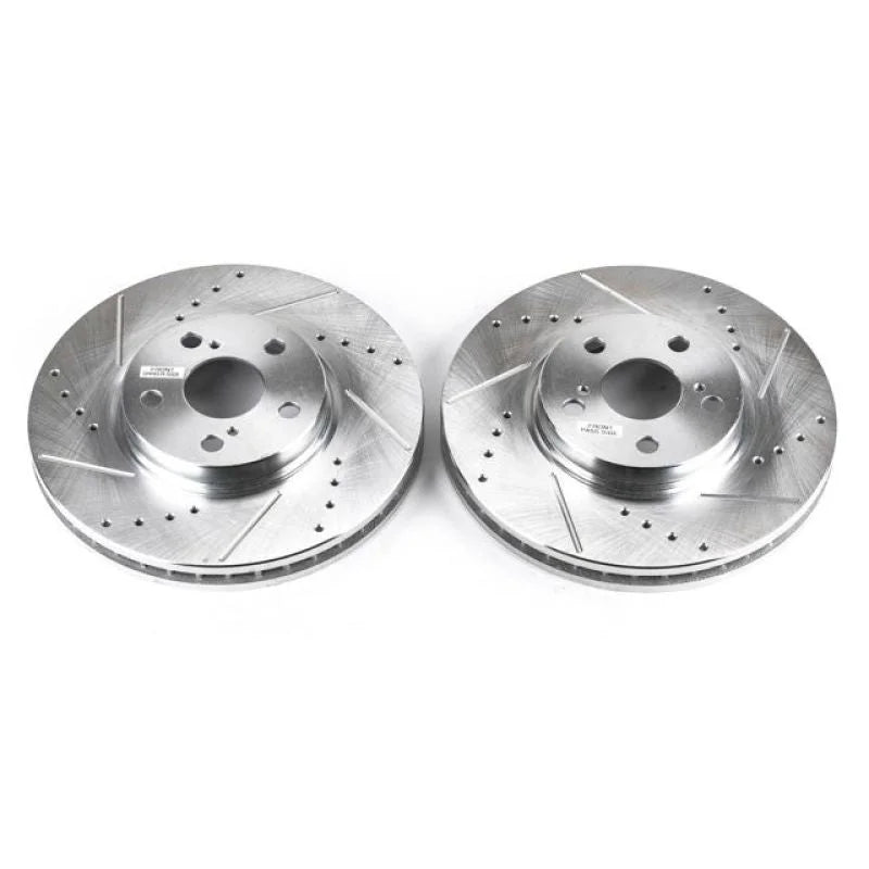PowerStop Front Evolution Drilled & Slotted Rotors - Pair fits 1994-1999 Toyota Celica GT - Main Product View
