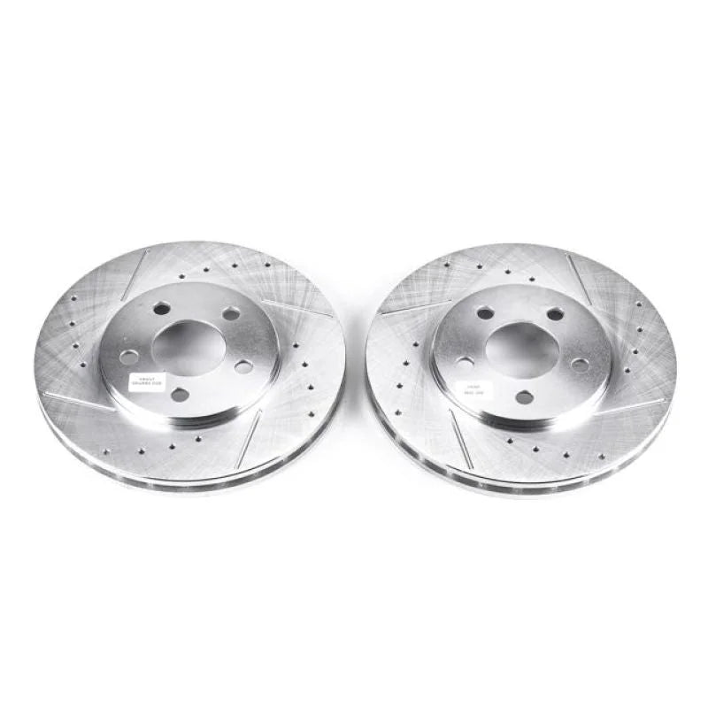 PowerStop Front Evolution Drilled & Slotted Rotors - Main Product View