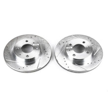 Load image into Gallery viewer, PowerStop Front Evolution Drilled &amp; Slotted Rotors - Pair fits 1995-2000 Nissan 200SX / Sentra - Main Product View