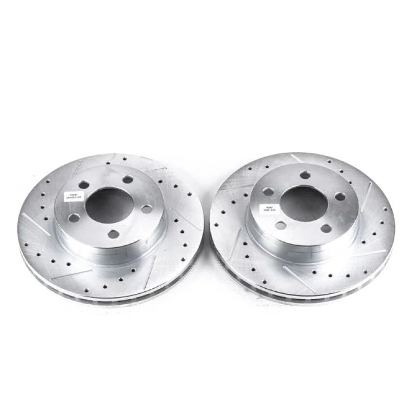 PowerStop Front Evolution Drilled & Slotted Rotors - Main Product View