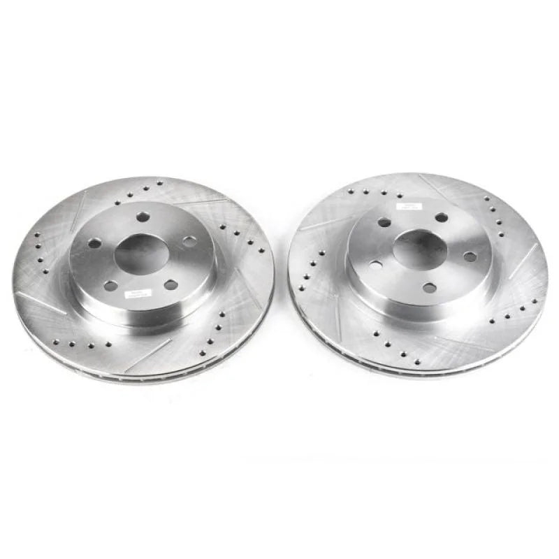 PowerStop Front Evolution Drilled & Slotted Rotors - Pair fits 1996-2003 Toyota RAV4 - Main Product View