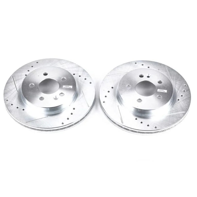 PowerStop Front Evolution Drilled & Slotted Rotors - Main Product View