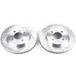 Load image into Gallery viewer, PowerStop Front Evolution Drilled &amp; Slotted Rotors - Pair fits 1998-2006 Mitsubishi Lancer / Mirage - Main Product View