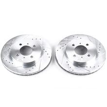 Load image into Gallery viewer, PowerStop Front Evolution Drilled &amp; Slotted Rotors - Pair fits 1998-2006 Mitsubishi Lancer / Mirage - Main Product View