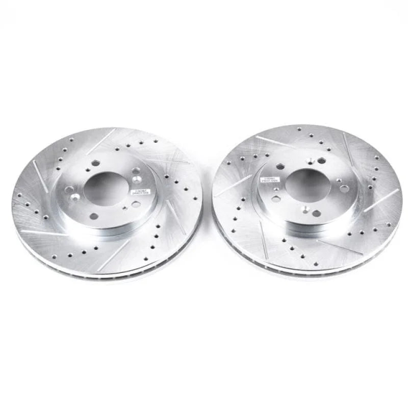 PowerStop Front Evolution Drilled & Slotted Rotors - Pair fits 1999-2004 Acura RL Premium - Main Product View