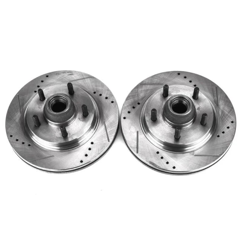 PowerStop Front Evolution Drilled & Slotted Rotors - Main Product View