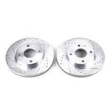 Load image into Gallery viewer, PowerStop Front Evolution Drilled &amp; Slotted Rotors - Pair fits 2000-2004 Ford Focus - Main Product View