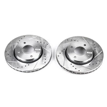 Load image into Gallery viewer, PowerStop Front Evolution Drilled &amp; Slotted Rotors - Pair fits 2000-2004 Volvo S40 / V40 - Main Product View