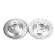 Load image into Gallery viewer, PowerStop Front Evolution Drilled &amp; Slotted Rotors - Pair fits 2000-2006 Mitsubishi Montero - Main Product View