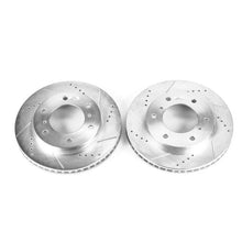 Load image into Gallery viewer, PowerStop Front Evolution Drilled &amp; Slotted Rotors - Pair fits 2000-2006 Mitsubishi Montero - Main Product View