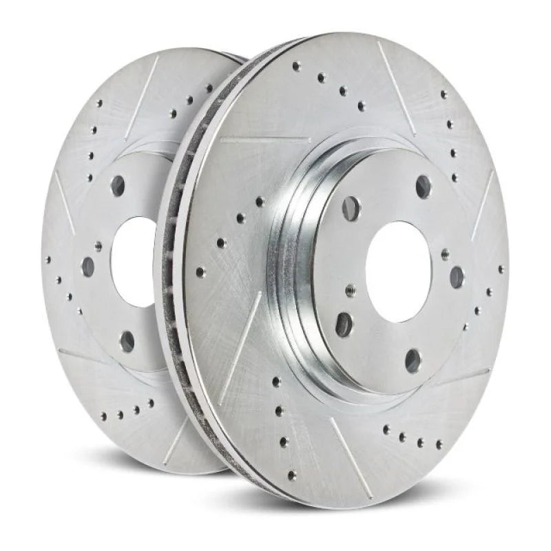 PowerStop Front Evolution Drilled & Slotted Rotors - Side View