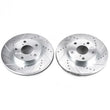Load image into Gallery viewer, PowerStop Front Evolution Drilled &amp; Slotted Rotors - Pair fits 2001-2005 Toyota RAV4 / 2005 Toyota RAV4 L - Main Product View