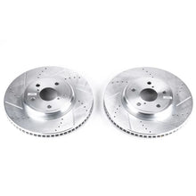 Load image into Gallery viewer, PowerStop Front Evolution Drilled &amp; Slotted Rotors - Pair fits 2001-2006 Lexus LS430 - Main Product View