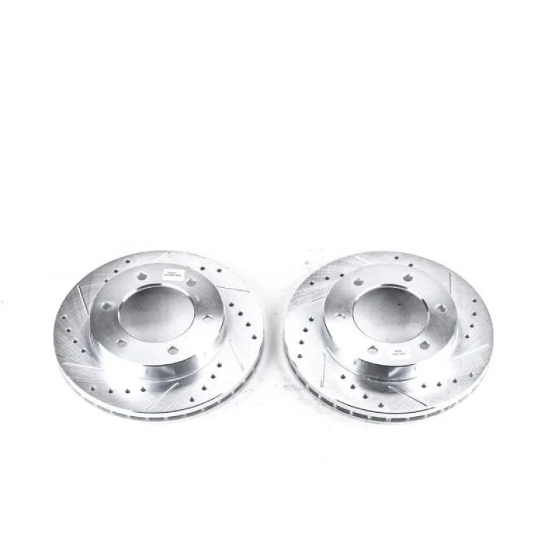 PowerStop Front Evolution Drilled & Slotted Rotors - Main Product View