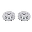 Load image into Gallery viewer, PowerStop Front Evolution Drilled &amp; Slotted Rotors - Pair fits 2002-2004 Ford Focus SVT - Main Product View