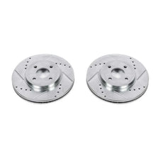 Load image into Gallery viewer, PowerStop Front Evolution Drilled &amp; Slotted Rotors - Pair fits 2002-2004 Ford Focus SVT - Main Product View