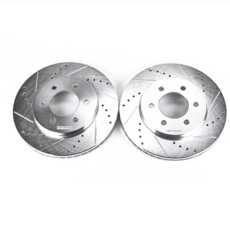 PowerStop Front Evolution Drilled & Slotted Rotors - Main Product View