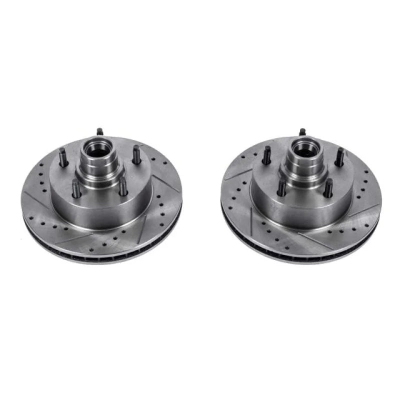 PowerStop Front Evolution Drilled & Slotted Rotors - Main Product View