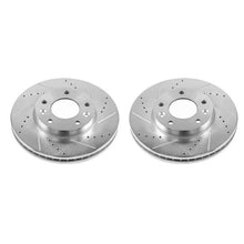 Load image into Gallery viewer, PowerStop Front Evolution Drilled &amp; Slotted Rotors - Pair fits 2003-2005 Kia Sedona EX - Main Product View