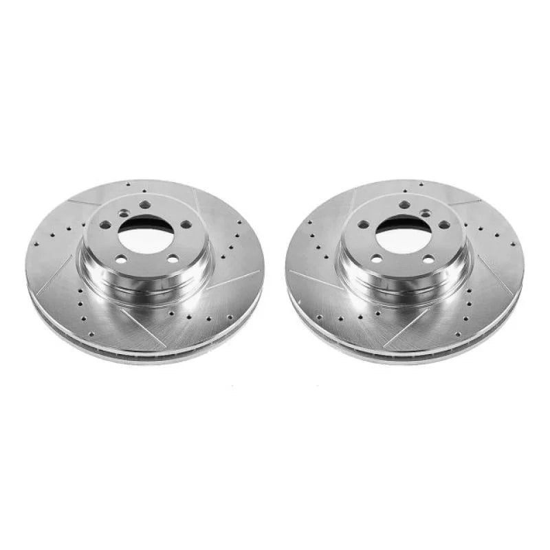 PowerStop Front Evolution Drilled & Slotted Rotors - Pair fits 2003-2005 Land Rover Range Rover Hse - Main Product View