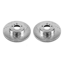 Load image into Gallery viewer, PowerStop Front Evolution Drilled &amp; Slotted Rotors - Pair fits 2003-2005 Land Rover Range Rover Hse - Main Product View