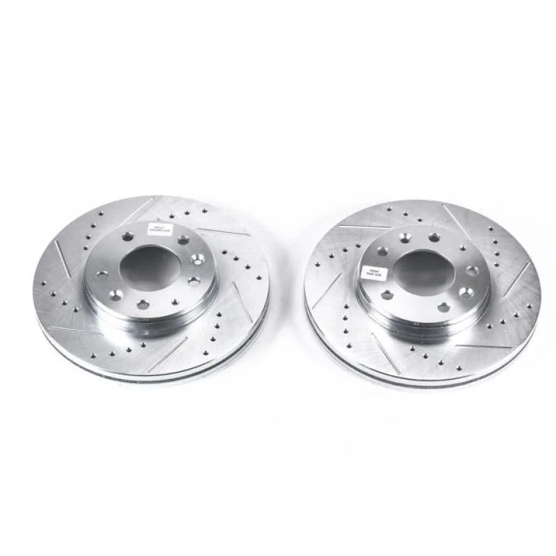 PowerStop Front Evolution Drilled & Slotted Rotors - Pair fits 2003-2005 Mazda 6 I - Main Product View