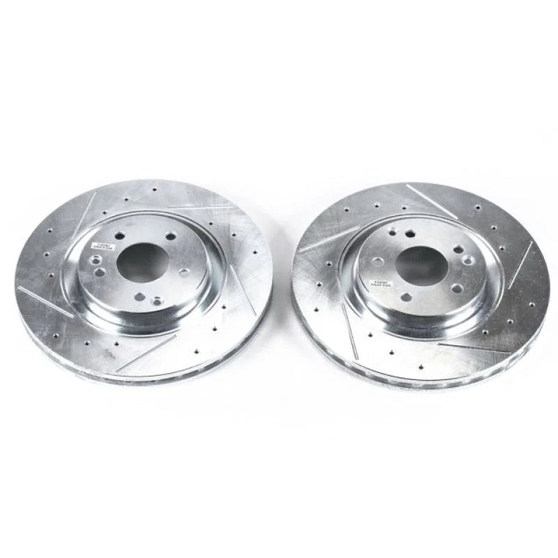PowerStop Front Evolution Drilled & Slotted Rotors - Main Product View
