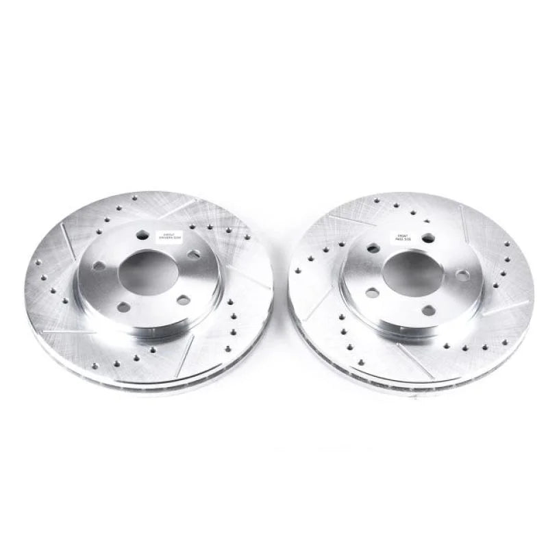 PowerStop Front Evolution Drilled & Slotted Rotors - Main Product View