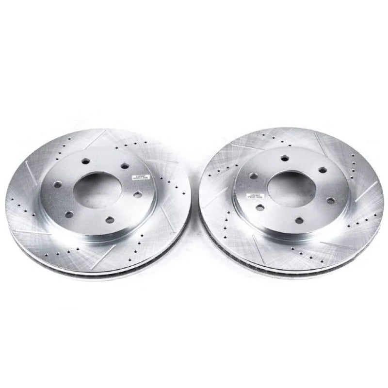 PowerStop Front Evolution Drilled & Slotted Rotors - Main Product View