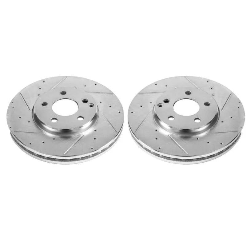 PowerStop Front Evolution Drilled & Slotted Rotors - Main Product View