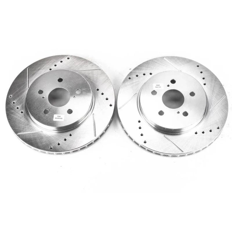 PowerStop Front Evolution Drilled & Slotted Rotors - Main Product View