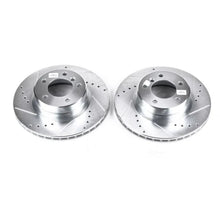Load image into Gallery viewer, PowerStop Front Evolution Drilled &amp; Slotted Rotors - Pair fits 2004-2007 BMW 525I - Main Product View