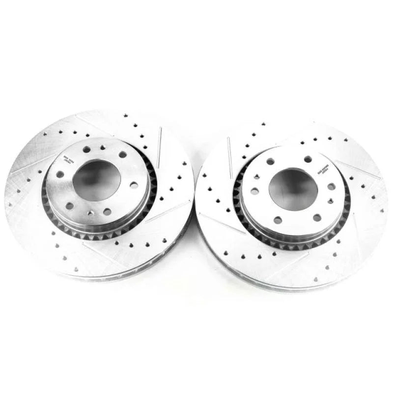 PowerStop Front Evolution Drilled & Slotted Rotors - Main Product View