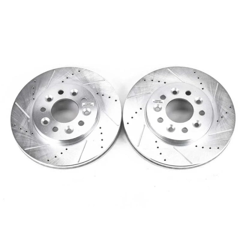 PowerStop Front Evolution Drilled & Slotted Rotors - Main Product View