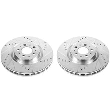 Load image into Gallery viewer, PowerStop Front Evolution Drilled &amp; Slotted Rotors - Main Product View