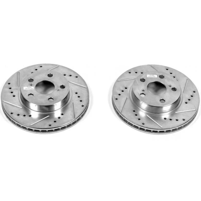 PowerStop Front Evolution Drilled & Slotted Rotors - Main Product View