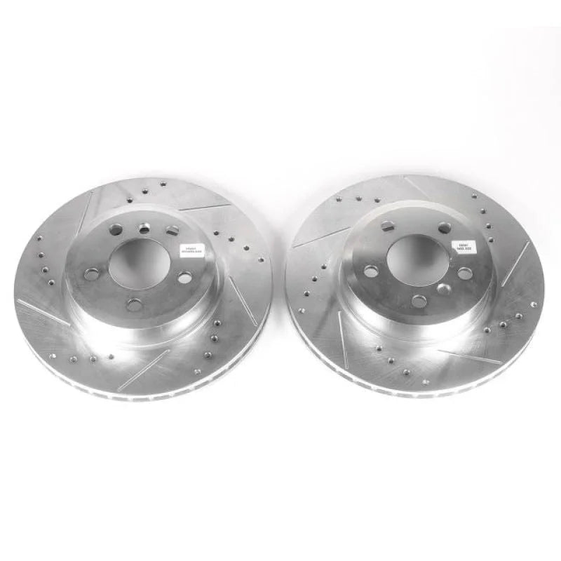PowerStop Front Evolution Drilled & Slotted Rotors - Pair fits 2004-2010 BMW X3 - Main Product View