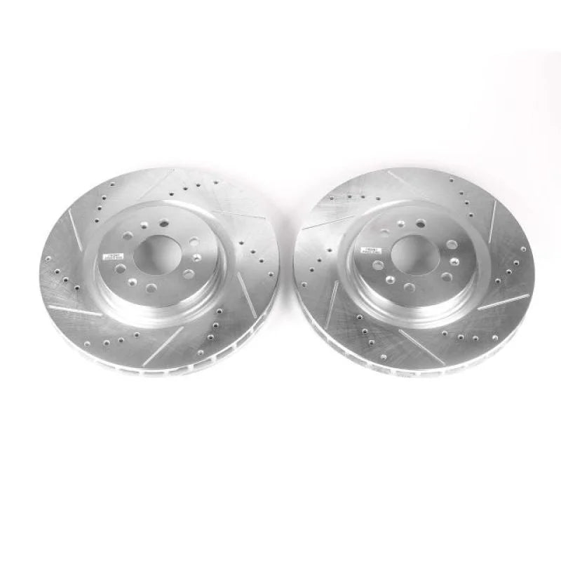 PowerStop Front Evolution Drilled & Slotted Rotors - Pair fits 2004-2011 Cadillac CTS / STS - Main Product View