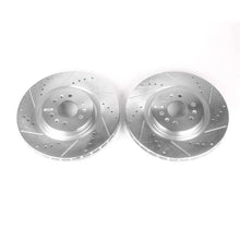 Load image into Gallery viewer, PowerStop Front Evolution Drilled &amp; Slotted Rotors - Pair fits 2004-2011 Cadillac CTS / STS - Main Product View