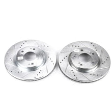 Load image into Gallery viewer, PowerStop Front Evolution Drilled &amp; Slotted Rotors - Pair fits 2004-2012 Mitsubishi Eclipse / Galant - Main Product View