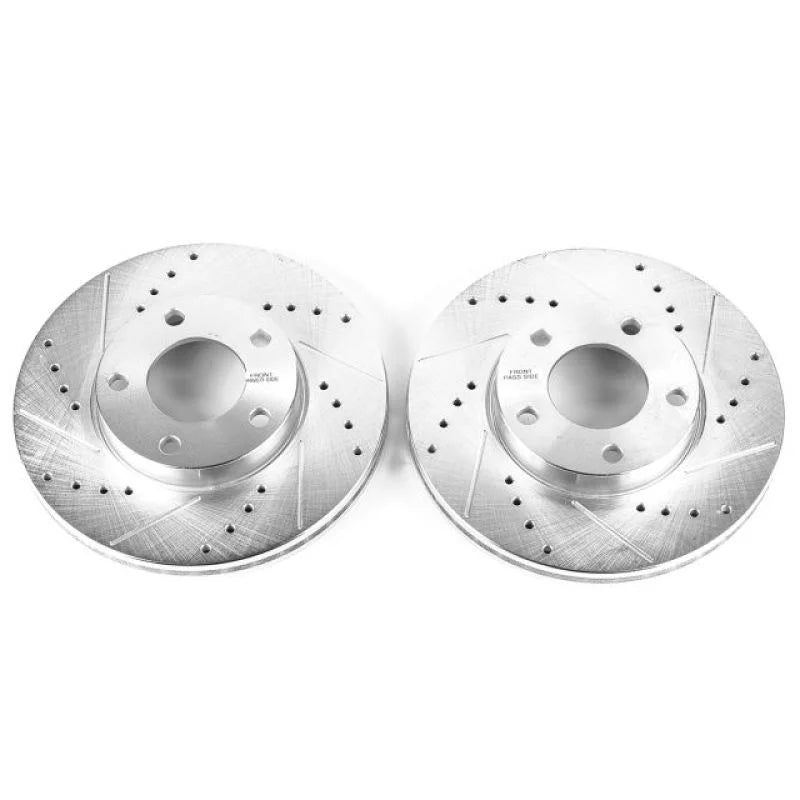PowerStop Front Evolution Drilled & Slotted Rotors - Main Product View