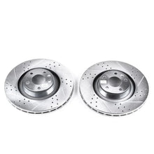 Load image into Gallery viewer, PowerStop Front Evolution Drilled &amp; Slotted Rotors - Pair fits 2005-2011 Audi A6 / A6 Quattro - Main Product View