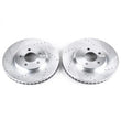 Load image into Gallery viewer, PowerStop Front Evolution Drilled &amp; Slotted Rotors - Pair fits 2005-2014 Ford Mustang - Main Product View
